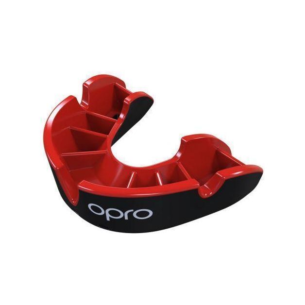 F3411 ~ OPRO SILVER MOUTHGUARD BLACK
